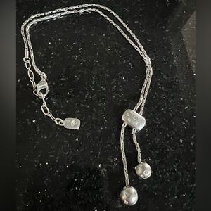 Beautiful Swarovski Lariat / Drop Style Necklace With Swan Hallmark